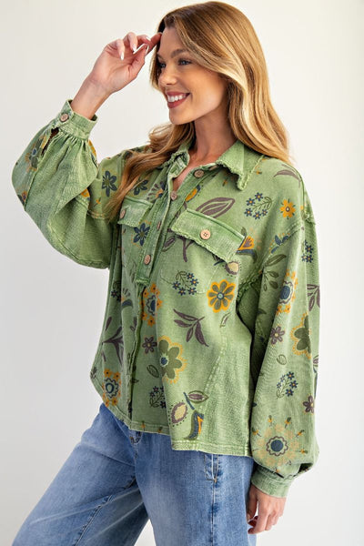 Faded Floral Sweatshirt+