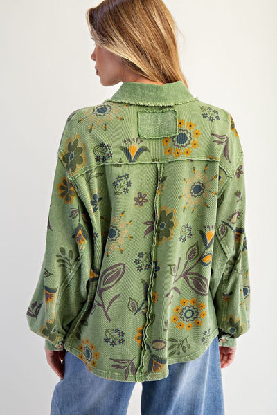 Faded Floral Sweatshirt+