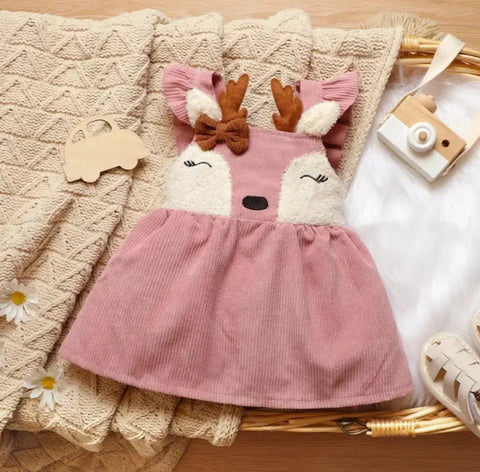 Baby Antler Overall Skirt