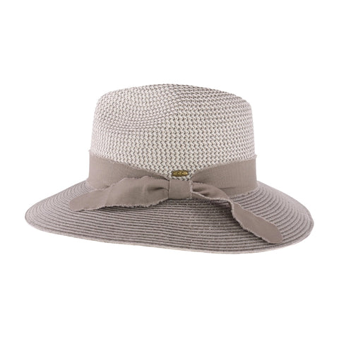 Frayed Bow Trim C.C Panama Hat