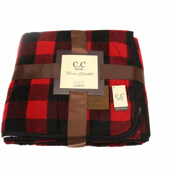 C.C Sherpa Lined Throw