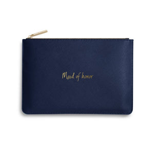 Maid Of Honor Navy Pouch