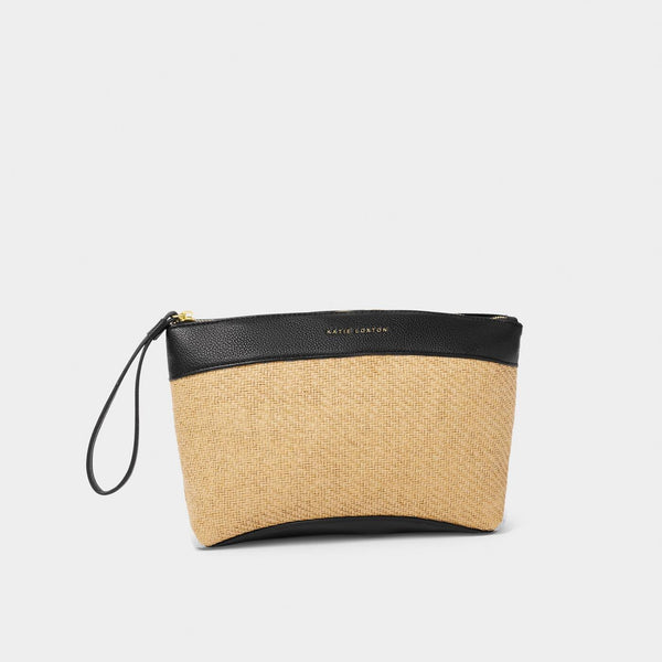 Riviera Raffia Wristlet Clutch