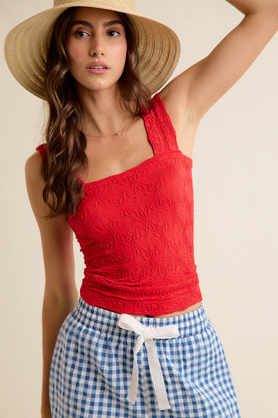 Floral Jacquard Tank