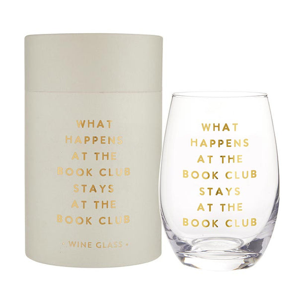 Stemless Wine Glasses-Book Club Collection