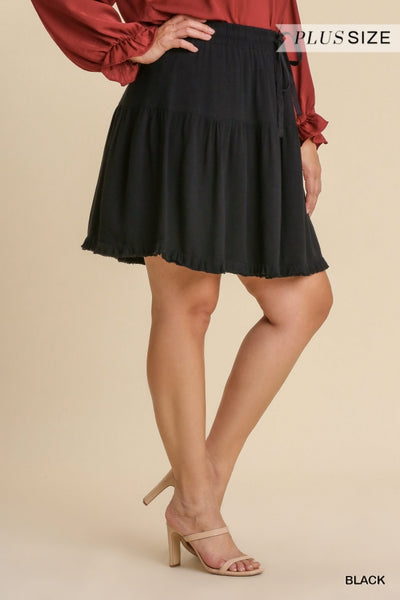 Black Tiered Skirt+