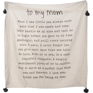 To My Mom Throw Blanket