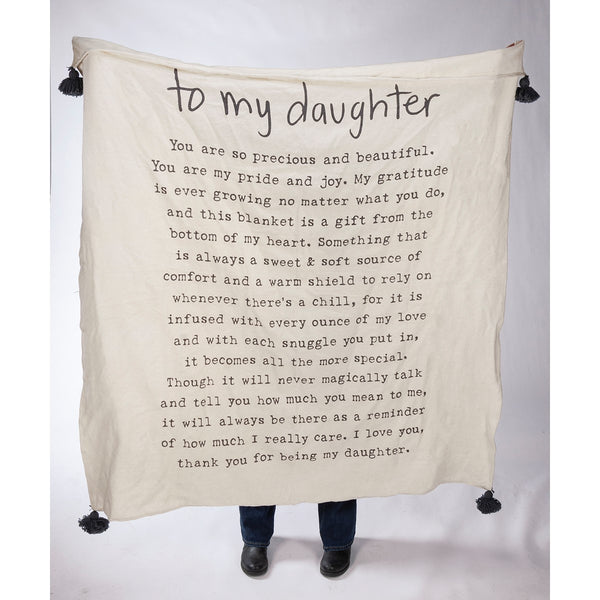 To My Daughter Throw Blanket