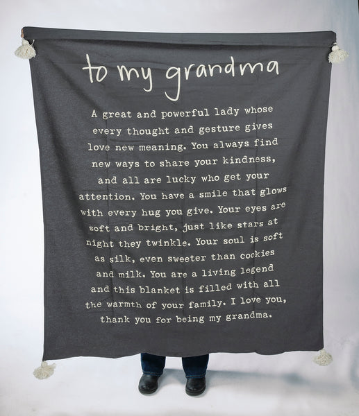 To My Grandma Throw Blanket