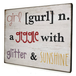 Definition Of Girl Wall Plaque
