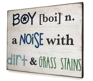Definition Of Boy Wall Plaque
