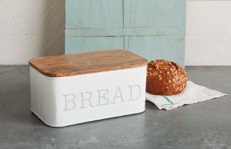 Wood Lid Bread Box