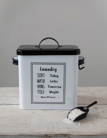 Metal Laundry Soap Container