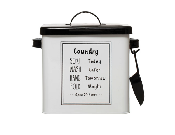 Metal Laundry Soap Container