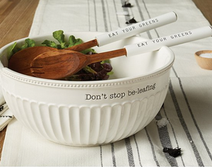 Don't Stop Be-Leafing Salad Bowl Set
